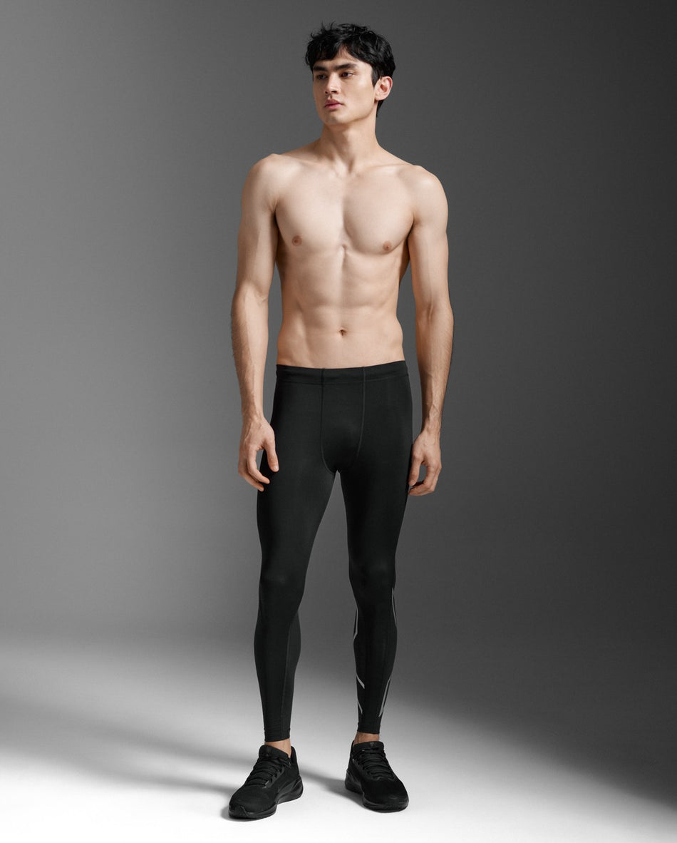 Core Compression Tights Herren - black/silver