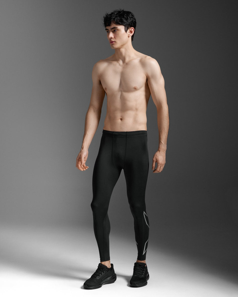 Core Compression Tights Herren - black/silver