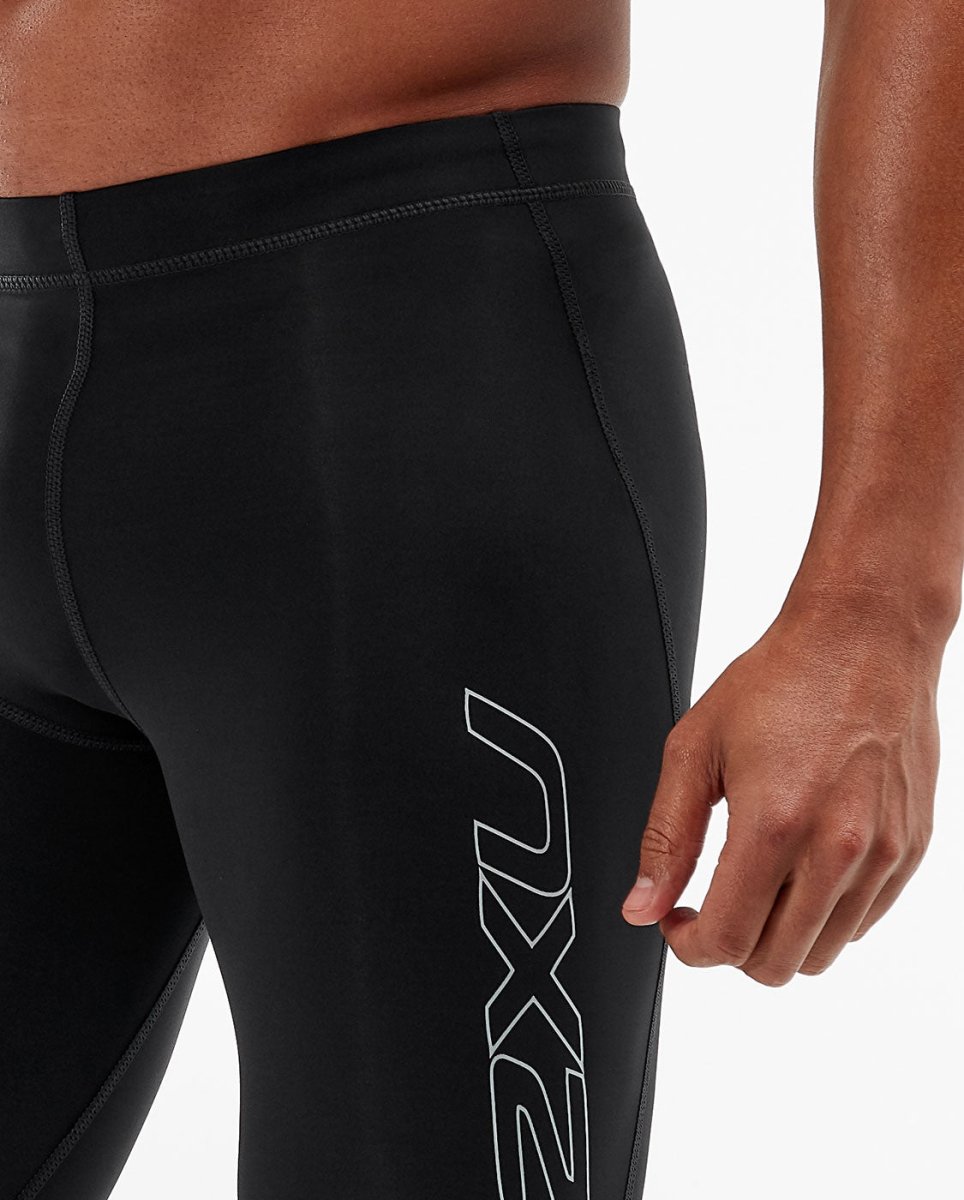 2XU - Core Compression 3/4 Tights Herren - black/silver - 2X-MA3850B-BLK/SIL-MT - Sportbrands24