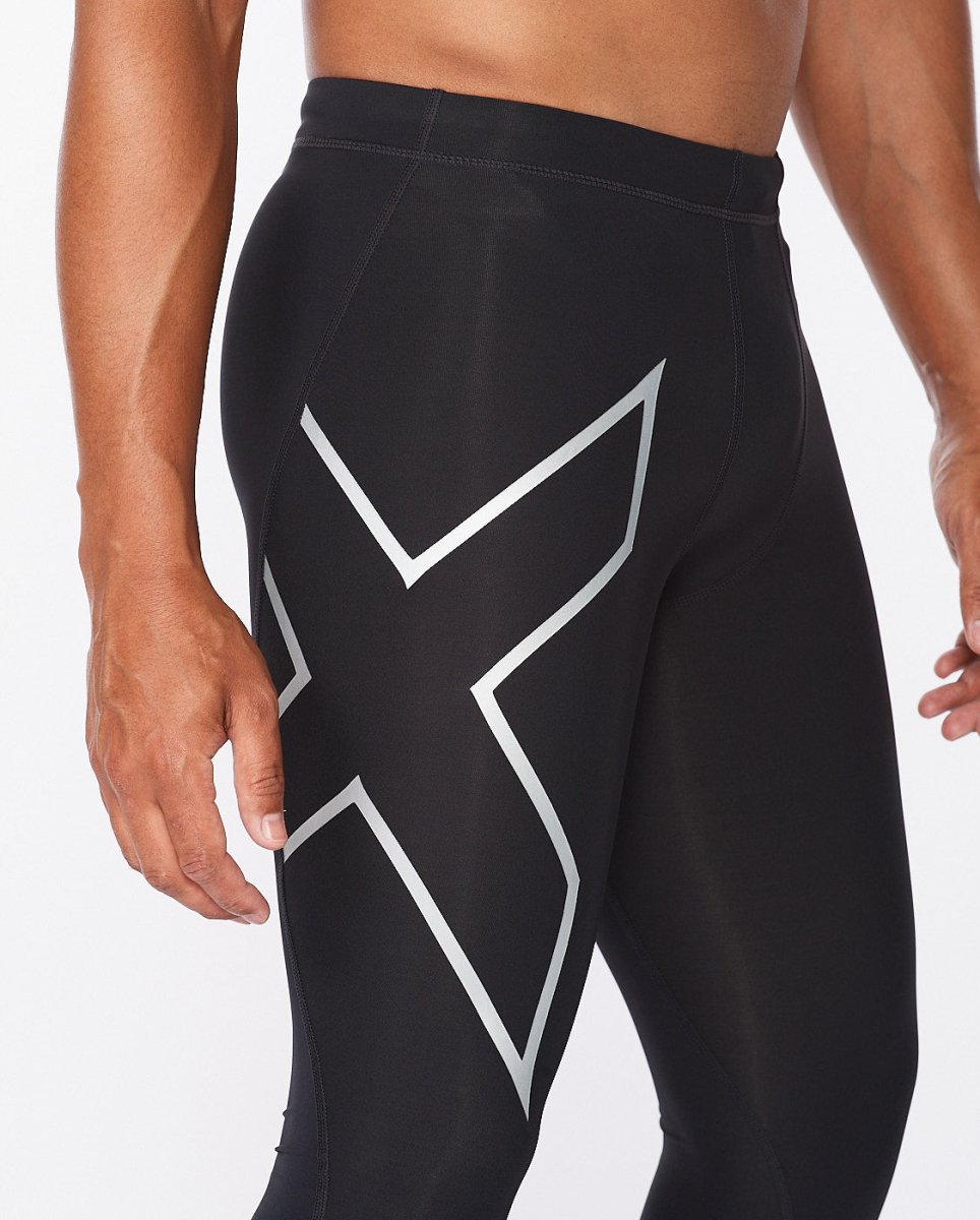 2XU - Core Compression 3/4 Tights Herren - black/silver - 2X-MA3850B-BLK/SIL-MT - Sportbrands24