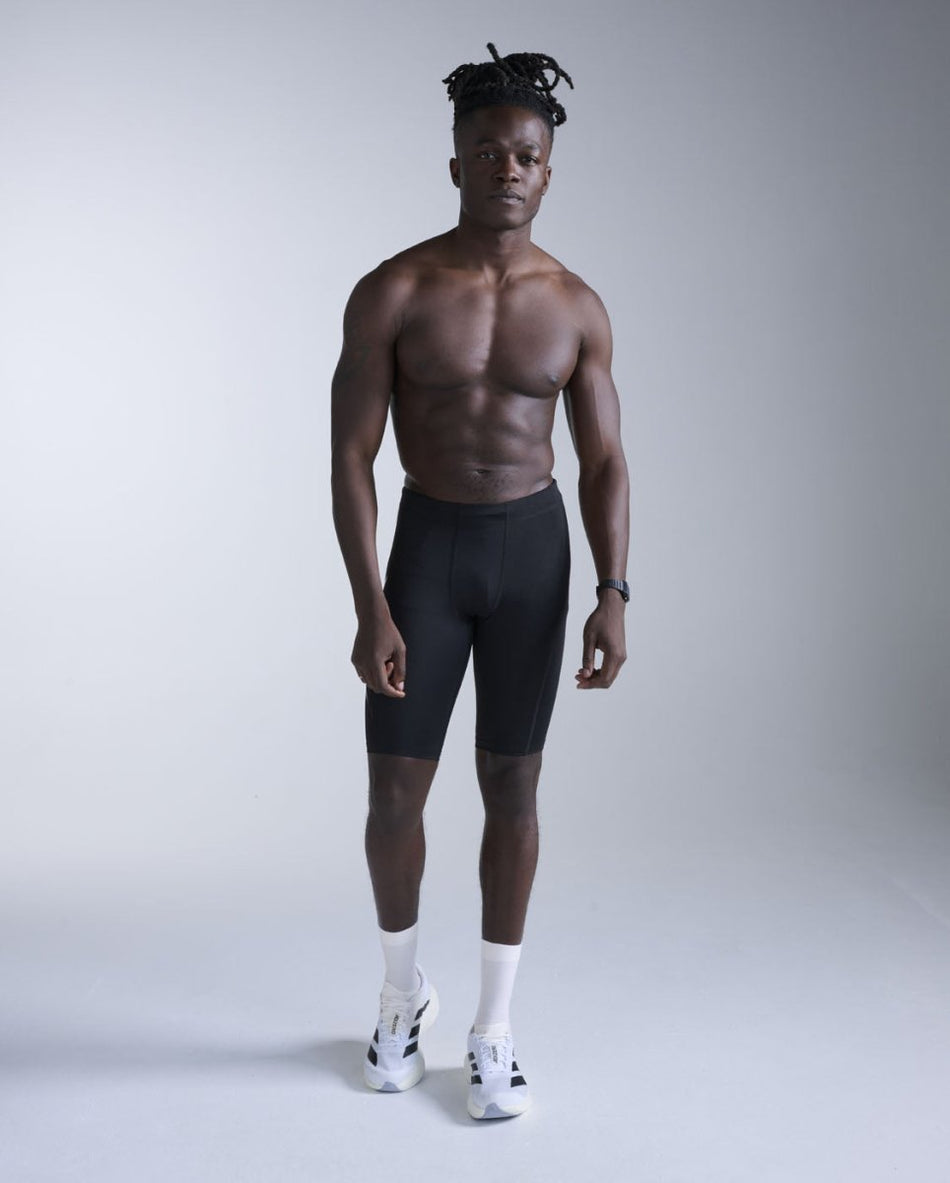 Core Compression Fitnessshorts Herren - black/black