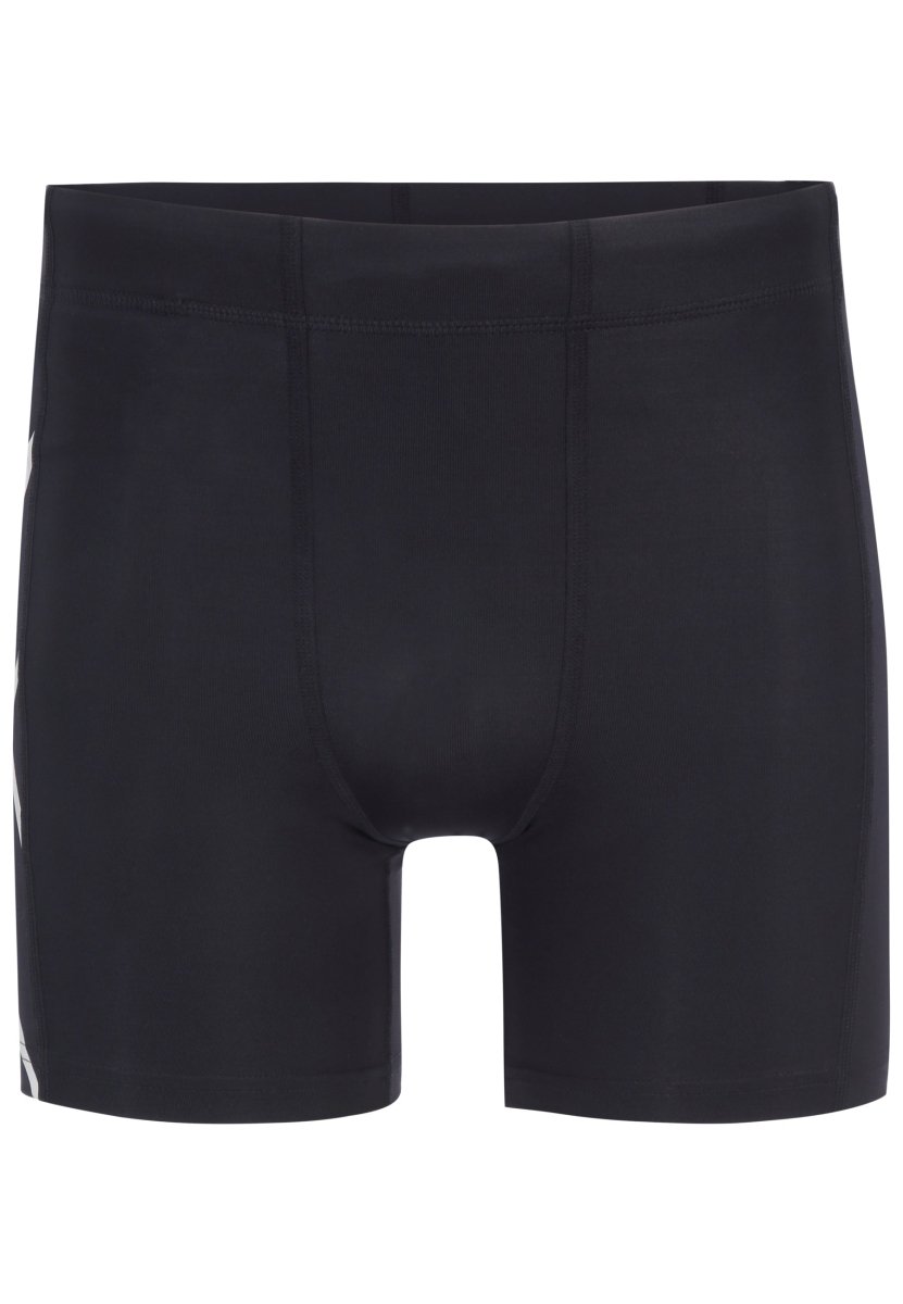 2XU - Core Compression 1/2 Fitnessshorts Herren - black/silver - 2X-MA4508B-BLK/SIL-XXS - Sportbrands24