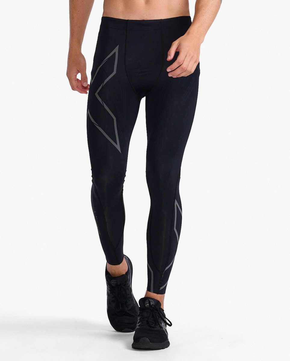 2XU - Light Speed Compression Tights Herren - black/ black reflective - 2X-MA5305B-BLK/BRF-MT - Sportbrands24