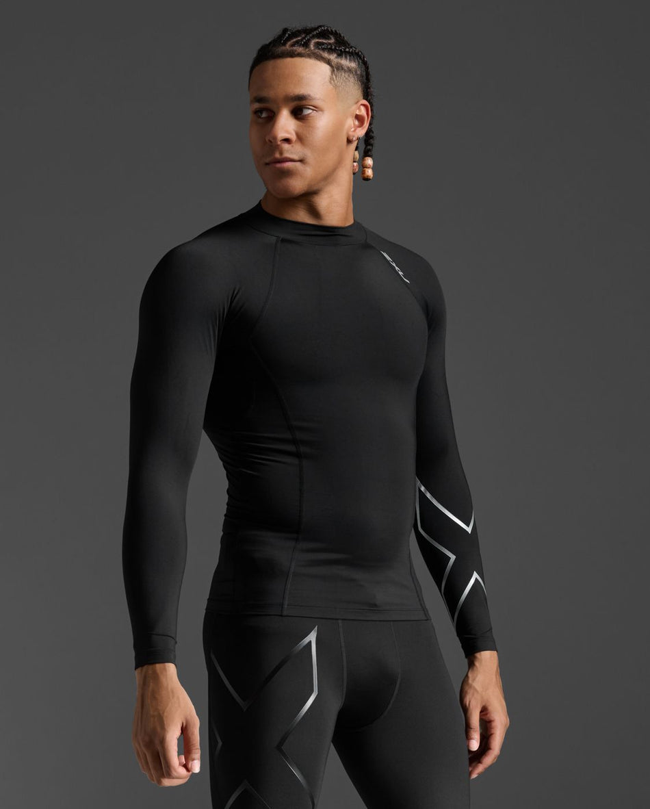 Ignition Compression Long Sleeve Men - black/silver