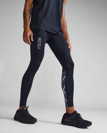 2XU - Light Speed React Compression Tights Herren - black/white reflective - 2X-MA7049B-BLK/WRF-XXS - Sportbrands24