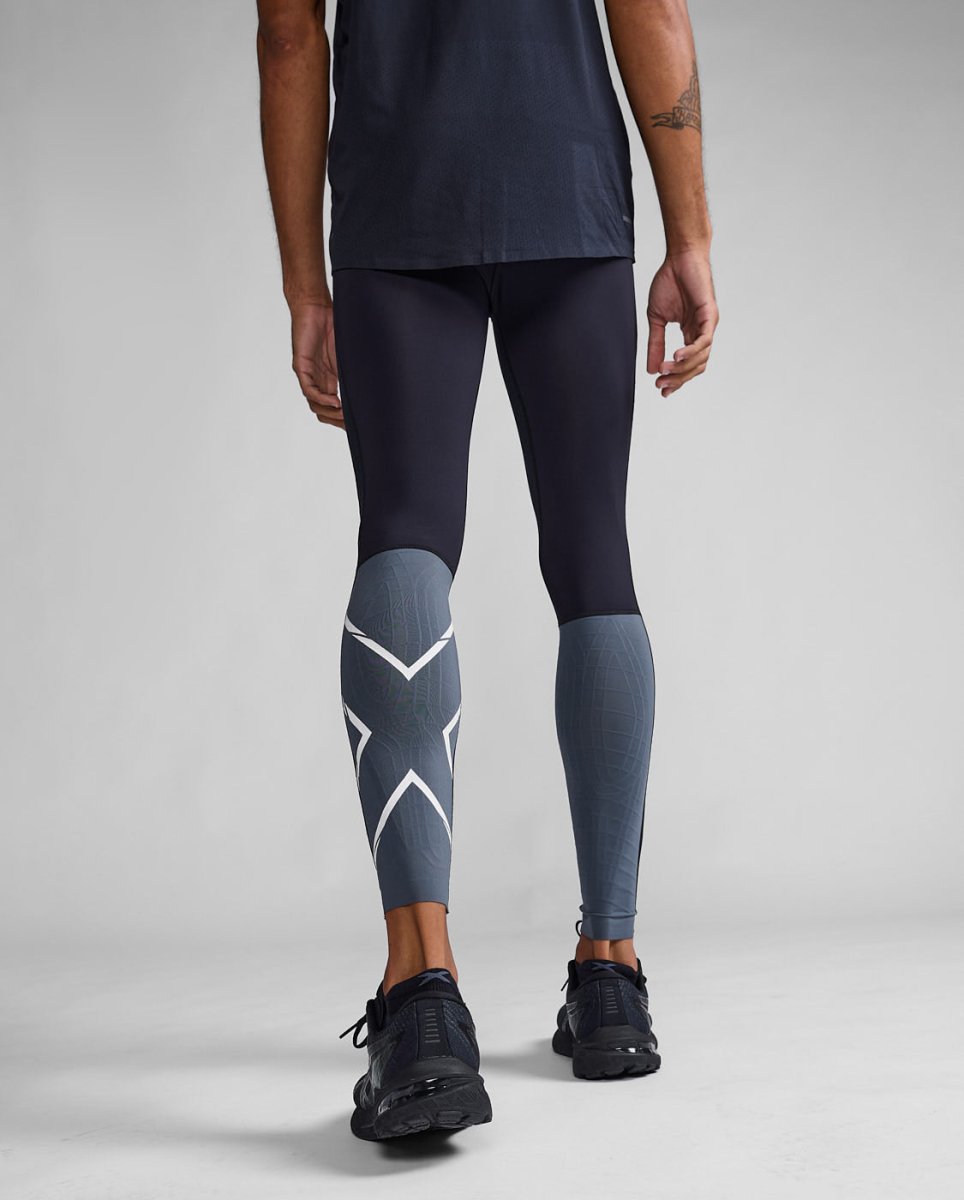 2XU - Light Speed React Compression Tights Herren - black/white reflective - 2X-MA7049B-BLK/WRF-XXS - Sportbrands24