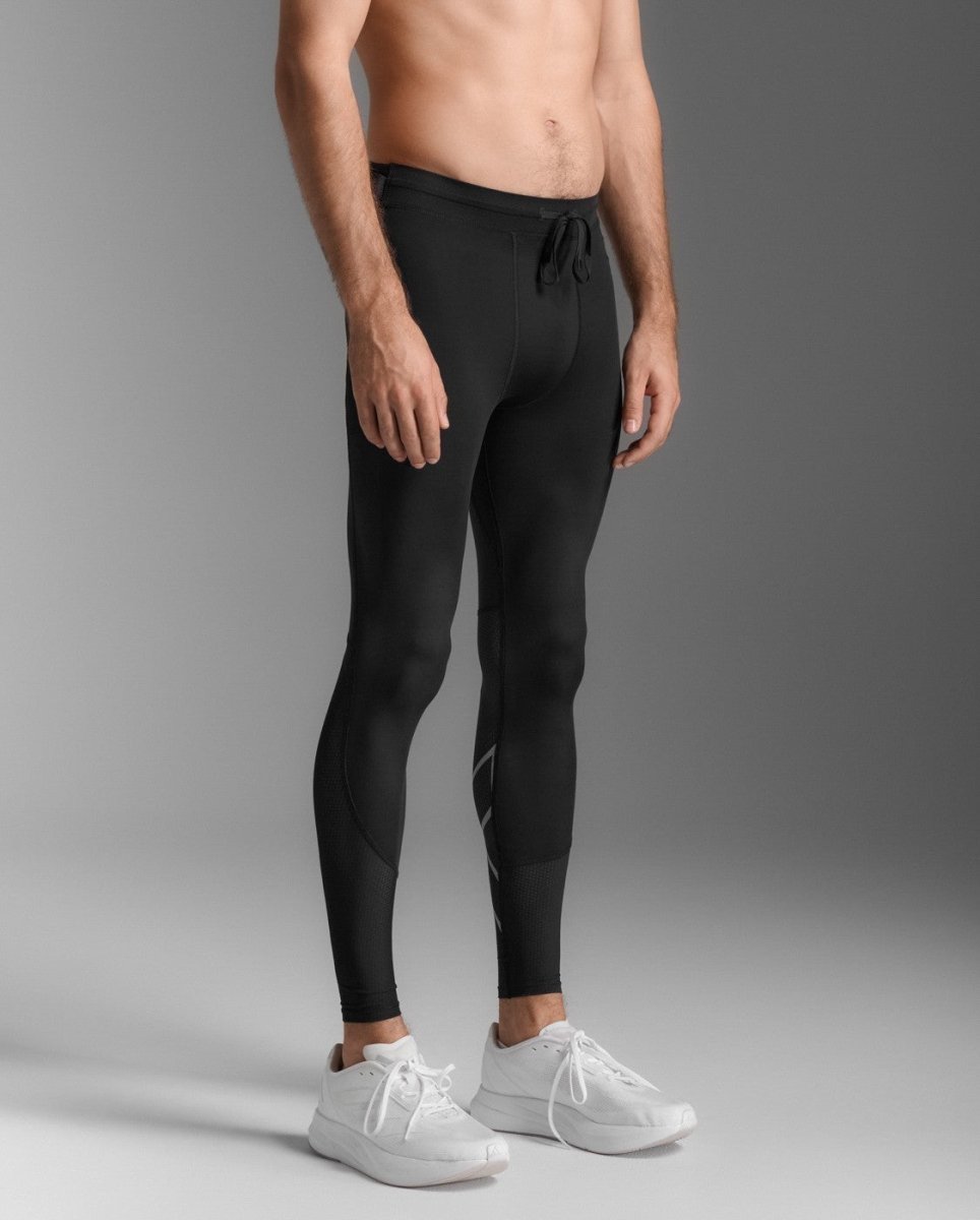 2XU - Aero Mesh Compression Tights Kompressionstight Herren - black/silver reflective - 2X-MA7377B-BLK/SRF-XXS - Sportbrands24
