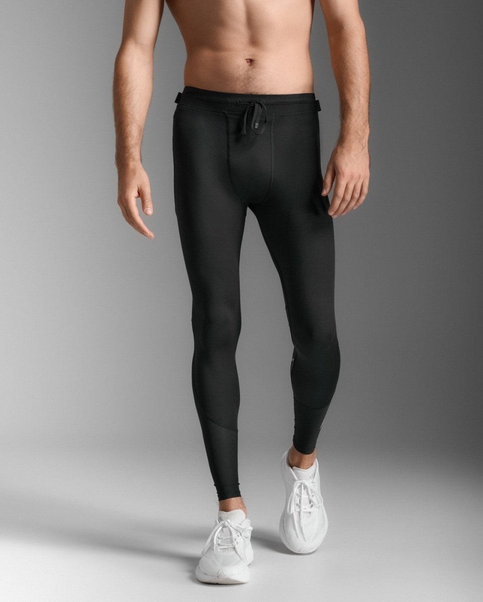 2XU - Aero Mesh Compression Tights Kompressionstight Herren - black/silver reflective - 2X-MA7377B-BLK/SRF-XXS - Sportbrands24