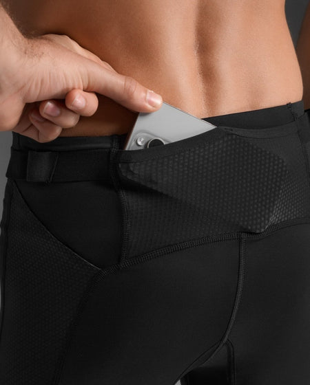 2XU - Aero Mesh Compression Tights Kompressionstight Herren - black/silver reflective - 2X-MA7377B-BLK/SRF-XXS - Sportbrands24