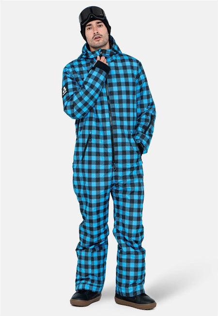Oneskee - Snow Suit Overall Herren - blue check - OS-M-SS-BLUCHECK-S - Sportbrands24
