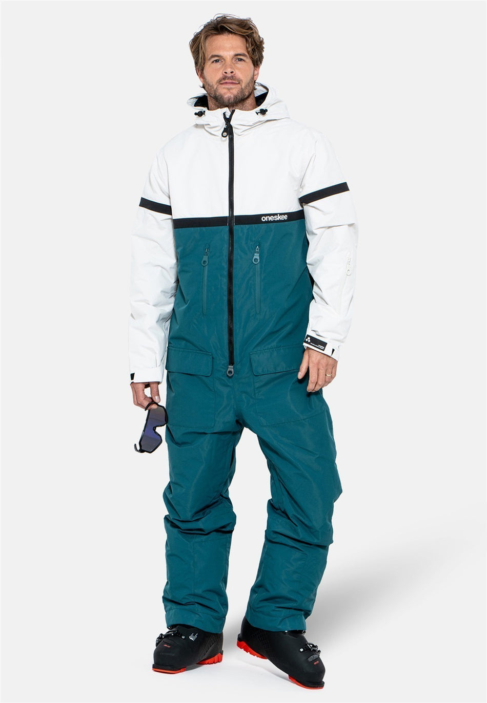 Snow Suit Overall Herren - green & white