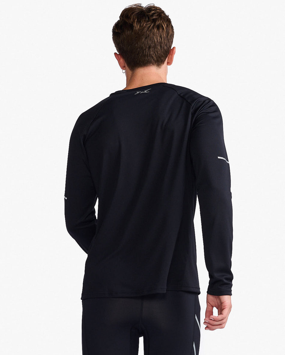 Aero Laufshirt Herren - black/silver reflective