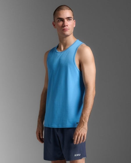 2XU - Aero Tank Tanktop Herren - azure/black reflective - 2X-MR6676A-AZB/BRF-XS - Sportbrands24