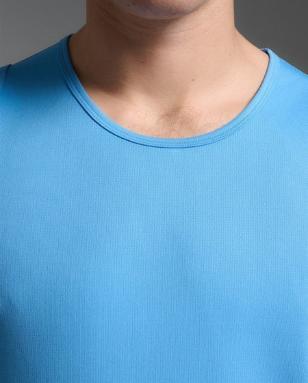 2XU - Aero Tank Tanktop Herren - azure/black reflective - 2X-MR6676A-AZB/BRF-XS - Sportbrands24