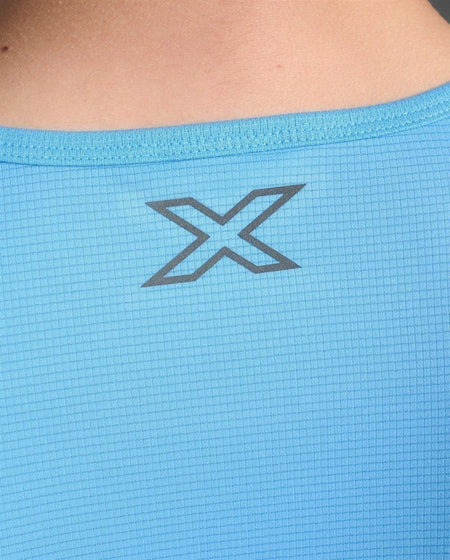 2XU - Aero Tank Tanktop Herren - azure/black reflective - 2X-MR6676A-AZB/BRF-XS - Sportbrands24