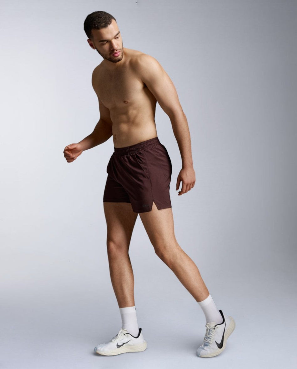 2XU - Aero 5 Inch Laufshorts Herren - bark/black reflective - 2X-MR6903B-BAR/BRF-XS - Sportbrands24