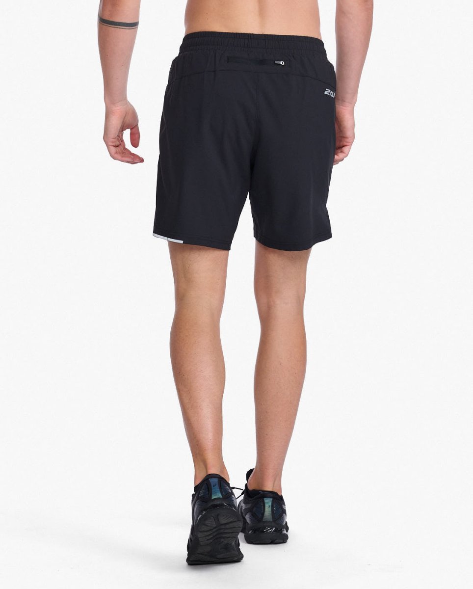 2XU - Aero 7 Inch Laufshorts Herren - black/silver reflective - 2X-MR6904B-BLK/SRF-XS - Sportbrands24