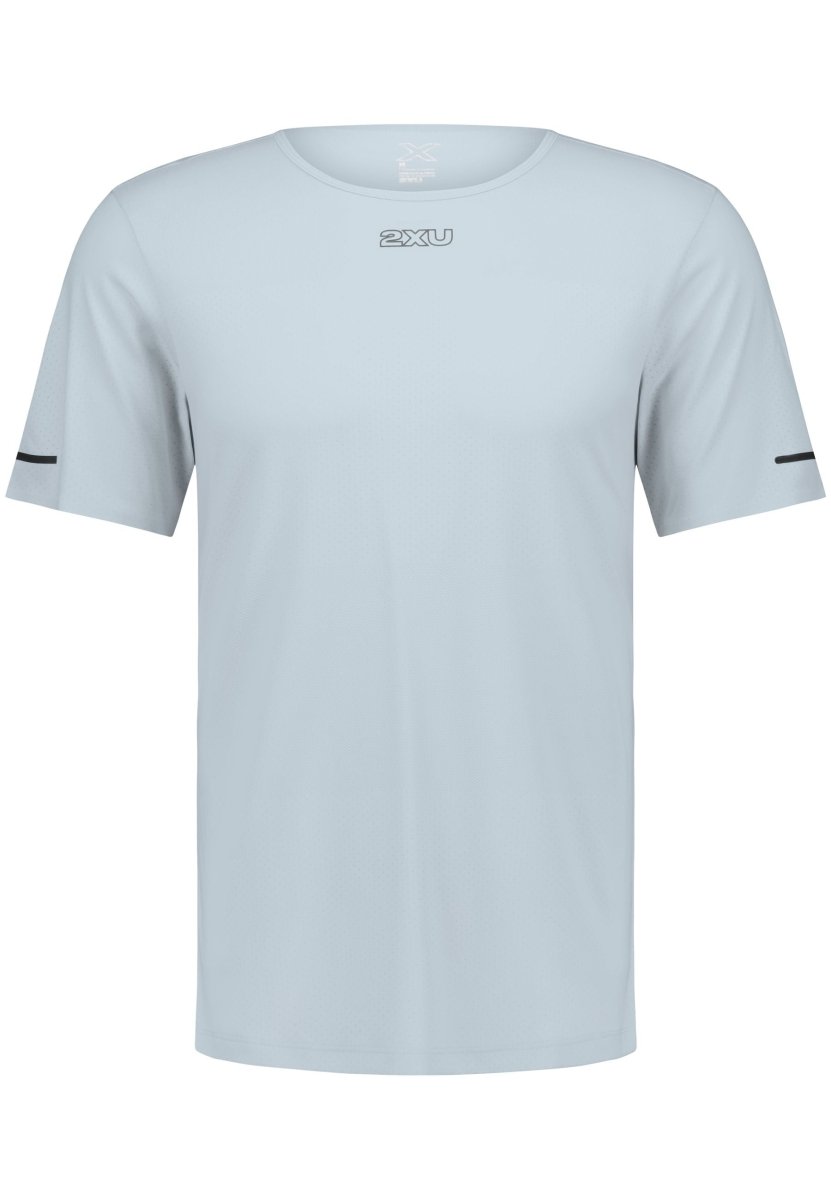 2XU - Light Speed Tech Tee Laufshirt Herren - moonstone/black reflective - 2X-MR7150A-MSB/BRF-XS - Sportbrands24