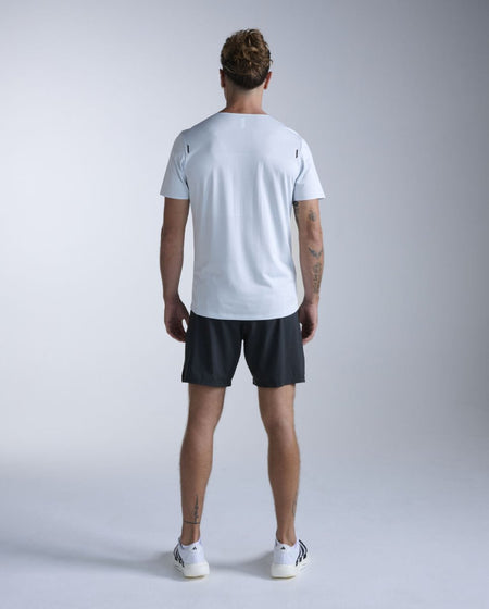 2XU - Light Speed Tech Tee Laufshirt Herren - moonstone/black reflective - 2X-MR7150A-MSB/BRF-XS - Sportbrands24