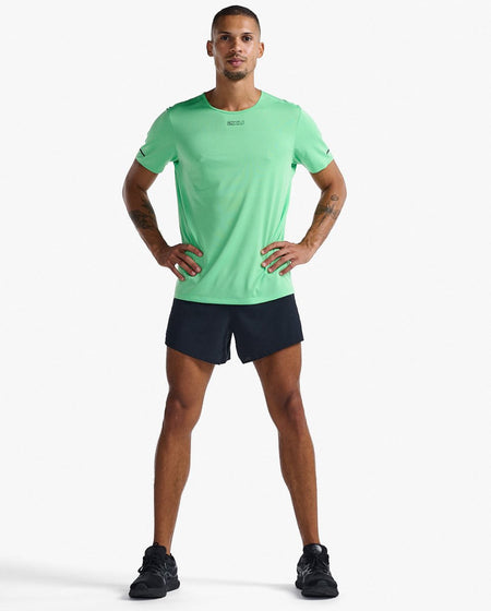 2XU - Light Speed Tech Tee T-Shirt Herren - spring green/black reflective - 2X-MR7150A-SPG/BRF-XS - Sportbrands24