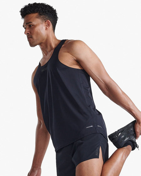 2XU - Light Speed Tech Singlet Tanktop Herren - black/black reflective - 2X-MR7151A-BLK/BRF-XS - Sportbrands24