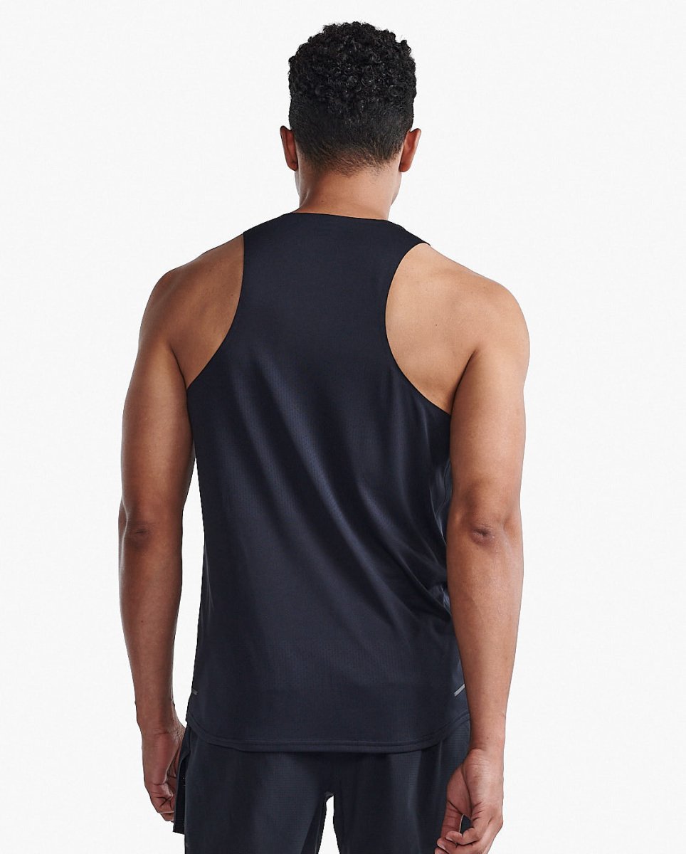2XU - Light Speed Tech Singlet Tanktop Herren - black/black reflective - 2X-MR7151A-BLK/BRF-XS - Sportbrands24