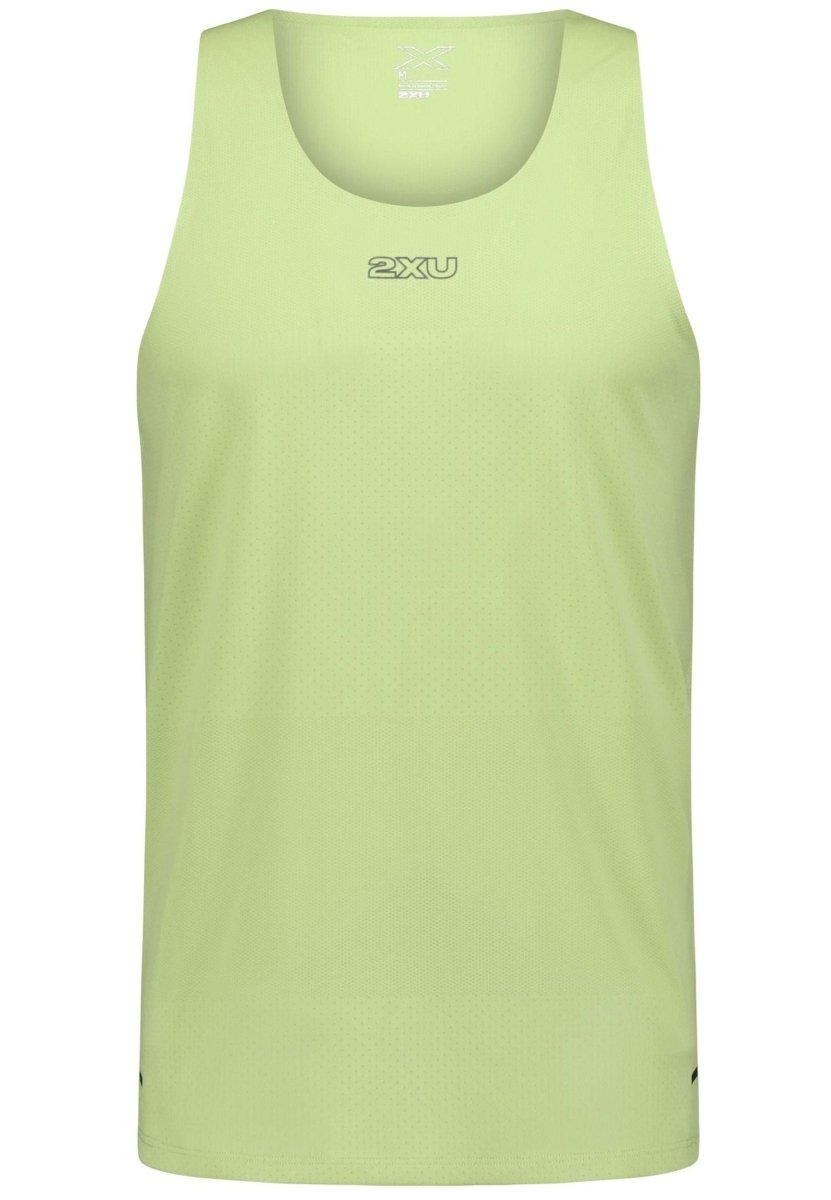 2XU - Light Speed Tech Singlet Lauf Tank Herren - cool matcha/black reflective - 2X-MR7151A-CLM/BRF-XS - Sportbrands24
