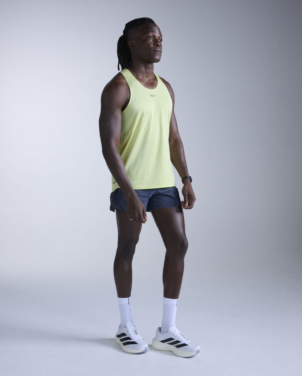 2XU - Light Speed Tech Singlet Lauf Tank Herren - cool matcha/black reflective - 2X-MR7151A-CLM/BRF-XS - Sportbrands24