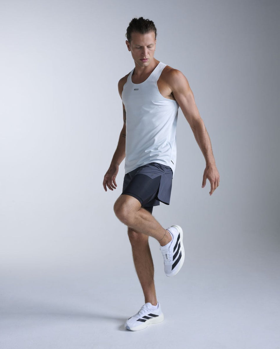 Light Speed Tech Singlet Lauf Tank Herren - moonstone/black reflective
