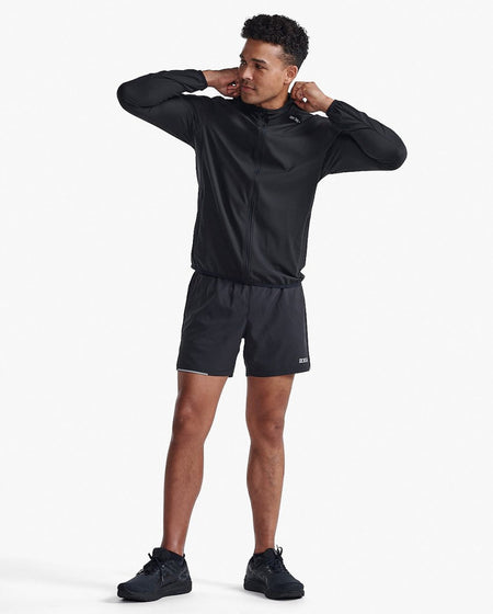 2XU - Aero Jacket Laufjacke Herren - black/silver reflective - 2X-MR7209A-BLK/SRF-XS - Sportbrands24