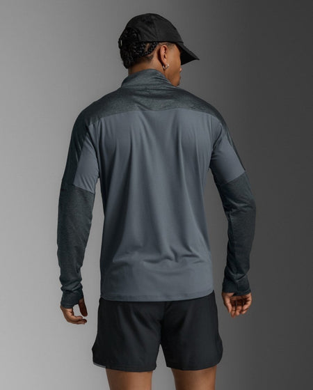 2XU - Aero 1/2 Zip Longsleeve Herren - dark sage/black reflective - 2X-MR7244A-DSG/BRF-XS - Sportbrands24