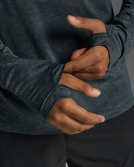 2XU - Aero 1/2 Zip Longsleeve Herren - dark sage/black reflective - 2X-MR7244A-DSG/BRF-XS - Sportbrands24