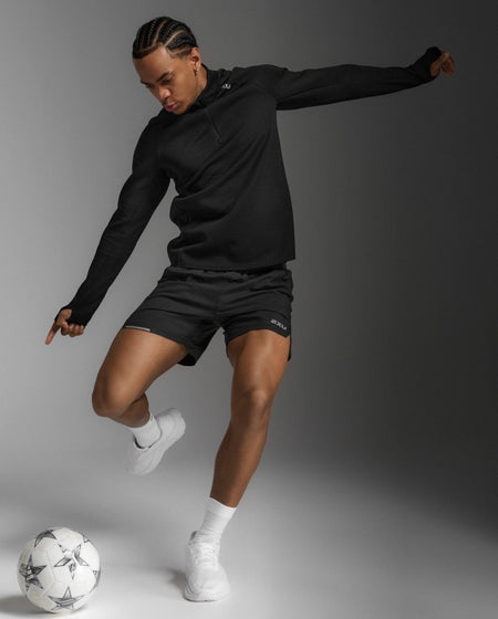 2XU - Ignition Haptic 1/4 Zip Laufshirt Herren - black/silver reflective - 2X-MR7349A-BLK/SRF-XS - Sportbrands24