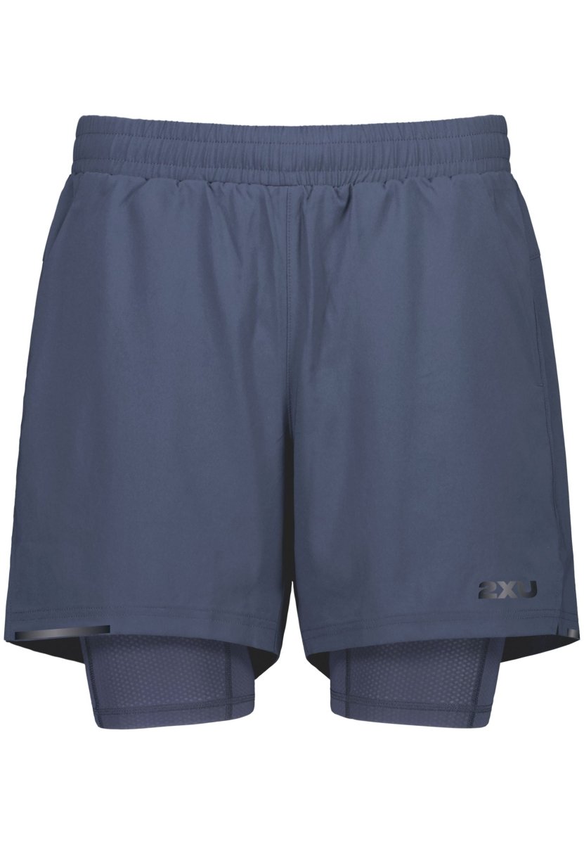 2XU - Aero Mesh 2 - in - 1 Short Kompressionstight Herren - indigo/black reflective - 2X-MR7351B-IND/BRF-XS - Sportbrands24
