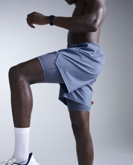 2XU - Aero Mesh 2 - in - 1 Short Kompressionstight Herren - indigo/black reflective - 2X-MR7351B-IND/BRF-XS - Sportbrands24