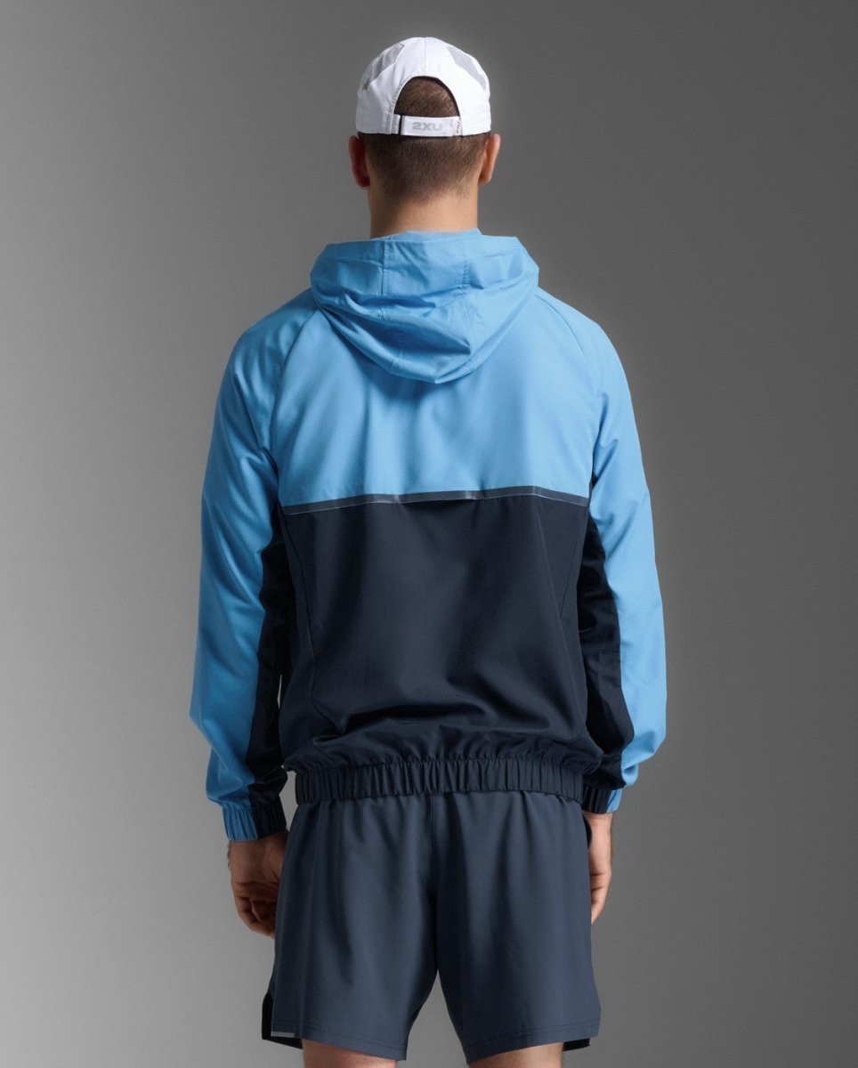 2XU - Aero Hex Windbreaker Laufjacke Herren - azure/midnight - 2X-MR7358A-AZB/MDN-XS - Sportbrands24