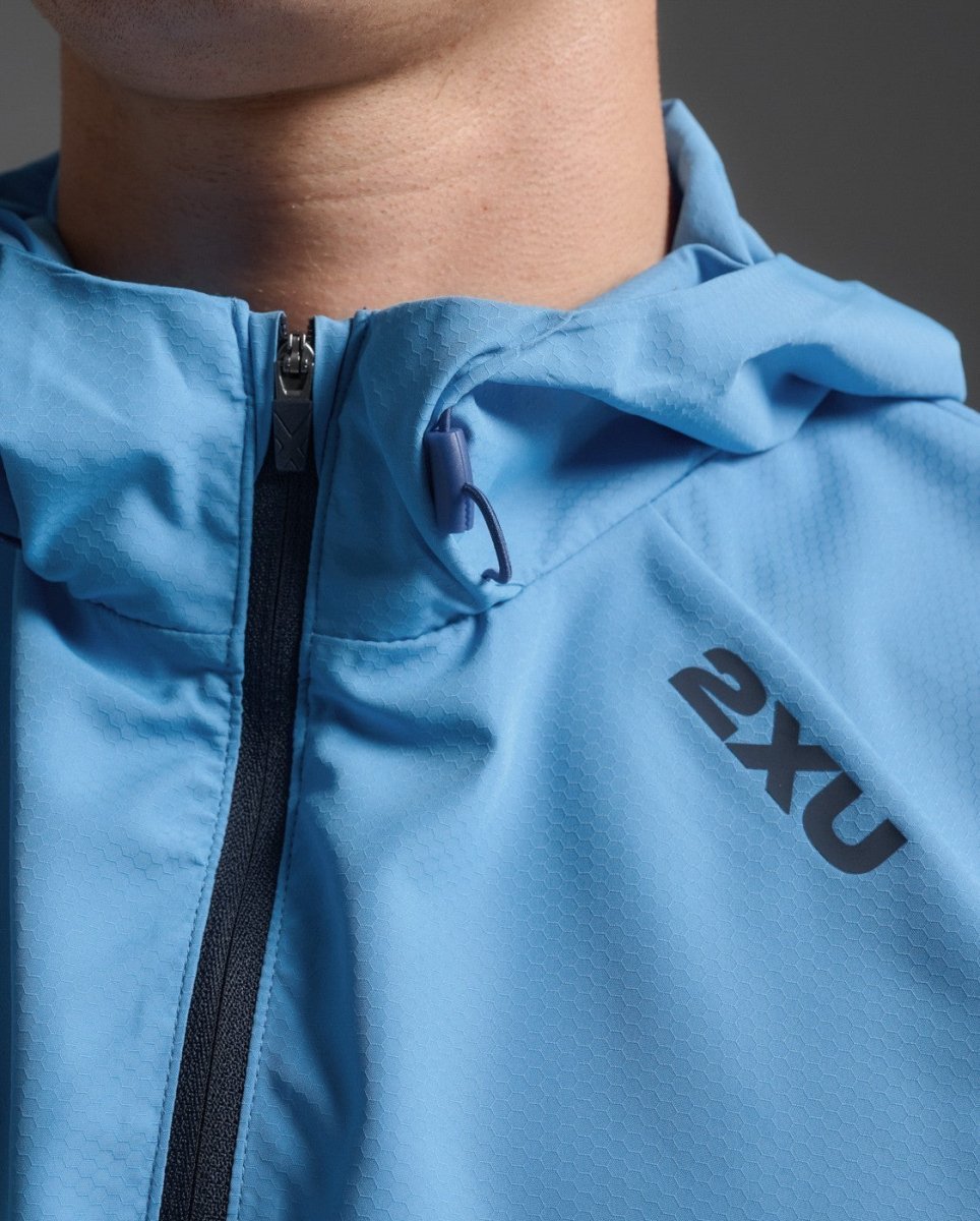 2XU - Aero Hex Windbreaker Laufjacke Herren - azure/midnight - 2X-MR7358A-AZB/MDN-XS - Sportbrands24