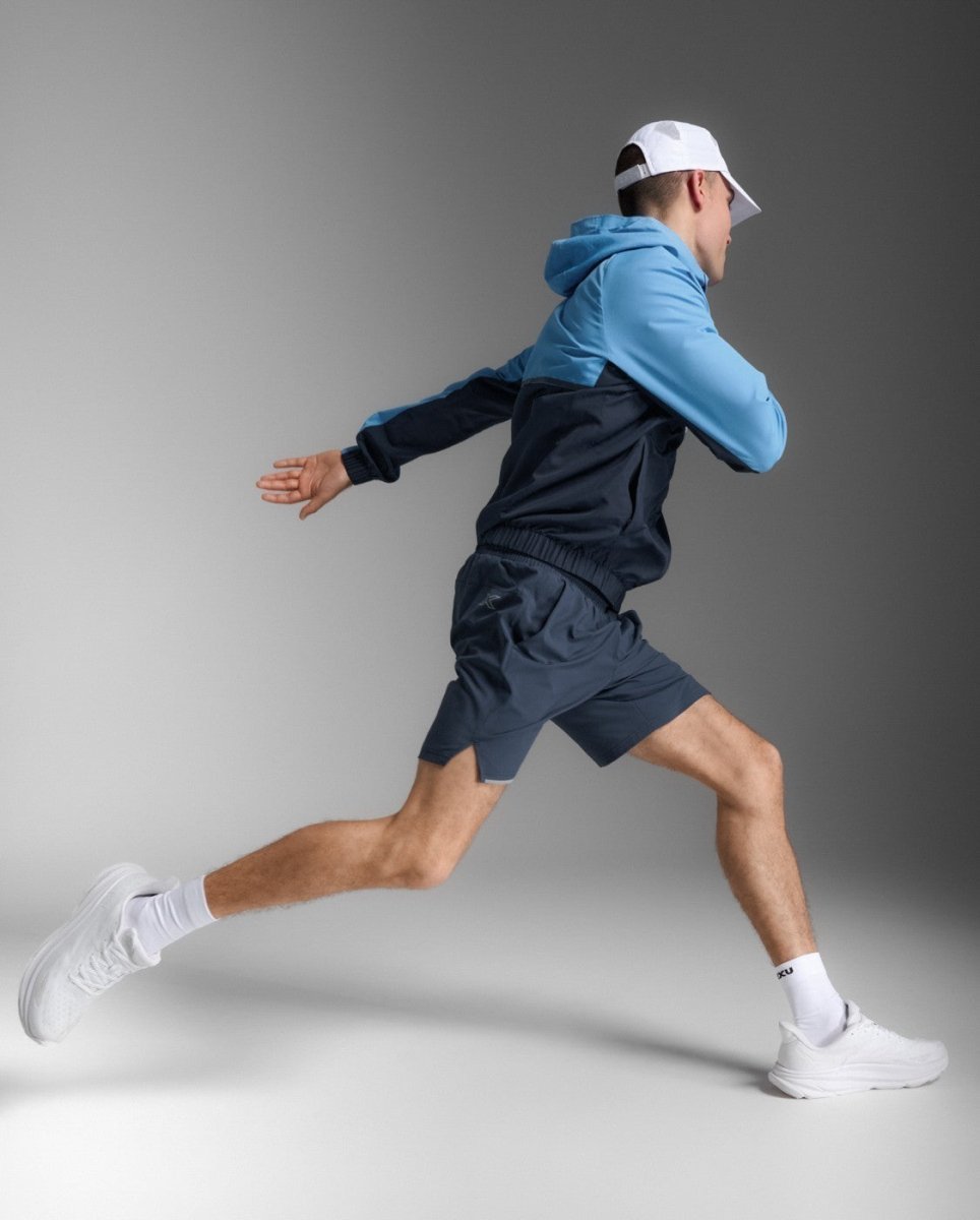 2XU - Aero Hex Windbreaker Laufjacke Herren - azure/midnight - 2X-MR7358A-AZB/MDN-XS - Sportbrands24