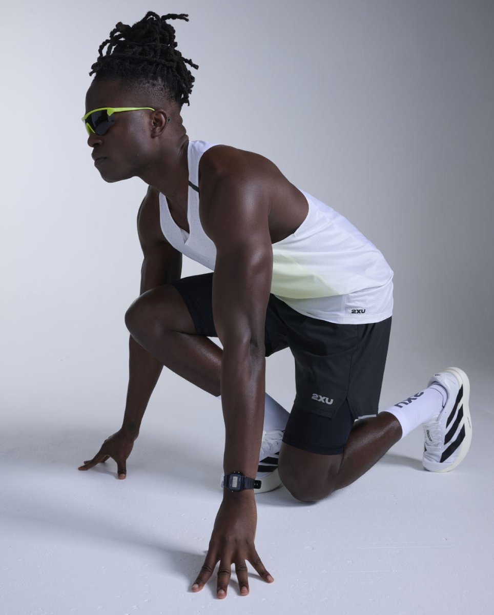 2XU - Light Speed Tech Singlet Lauf Tank Herren - cool matcha mist/black reflect - 2X-MR7375A-CMM/BRF-XS - Sportbrands24