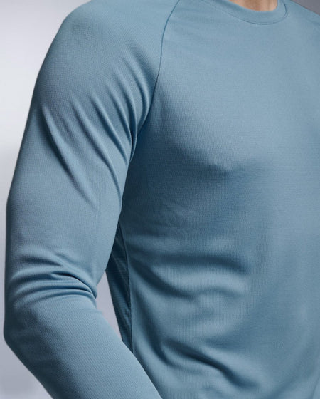 2XU - Aero Mesh Long Sleeve Laufshirt Herren - blue shade/black reflective - 2X-MR7422A-BSH/BRF-XS - Sportbrands24