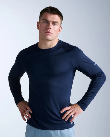2XU - Aero Mesh Long Sleeve Laufshirt Herren - midnight/silver reflective - 2X-MR7422A-MDN/SRF-XXL - Sportbrands24