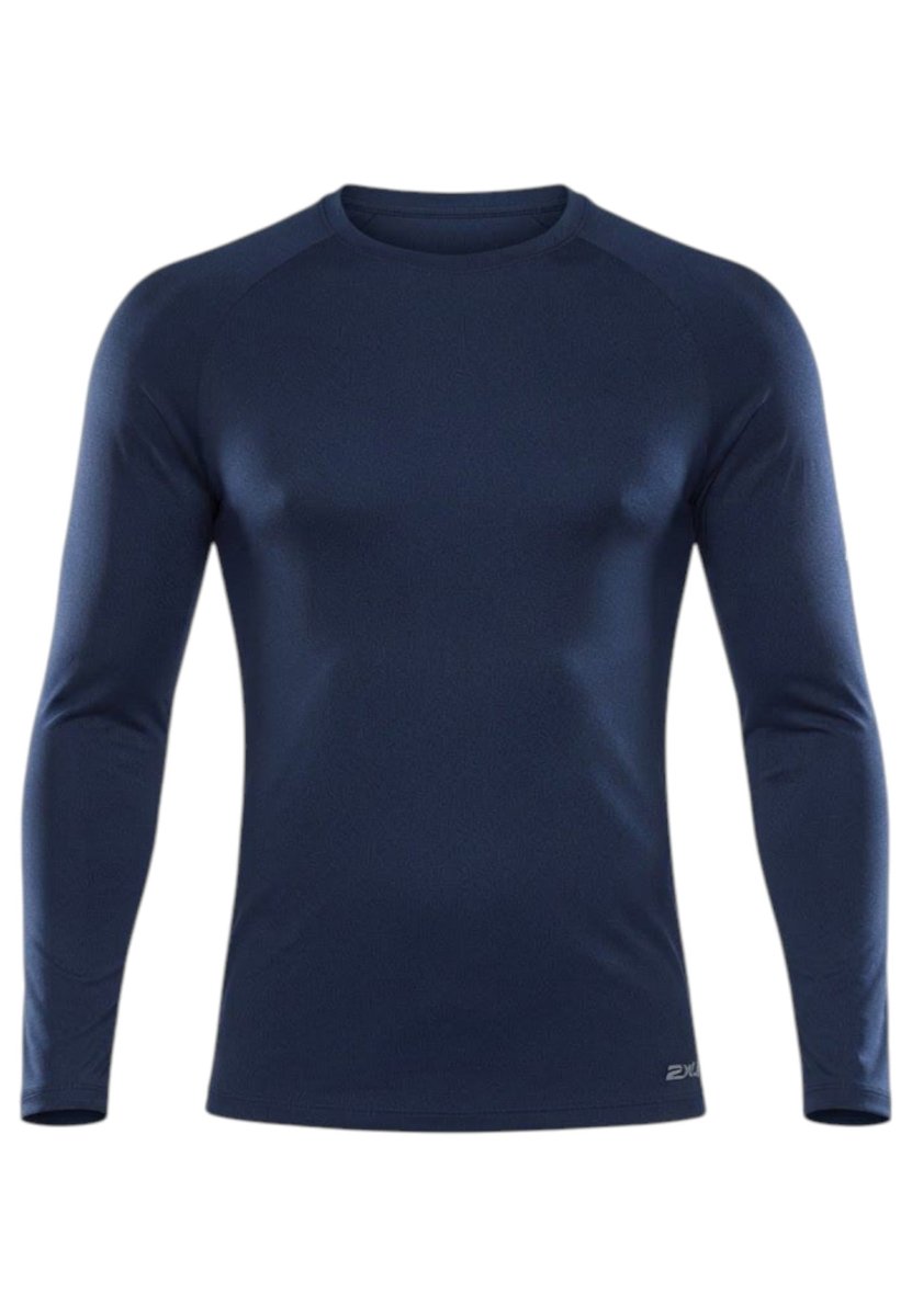 2XU - Aero Mesh Long Sleeve Laufshirt Herren - midnight/silver reflective - 2X-MR7422A-MDN/SRF-XXL - Sportbrands24
