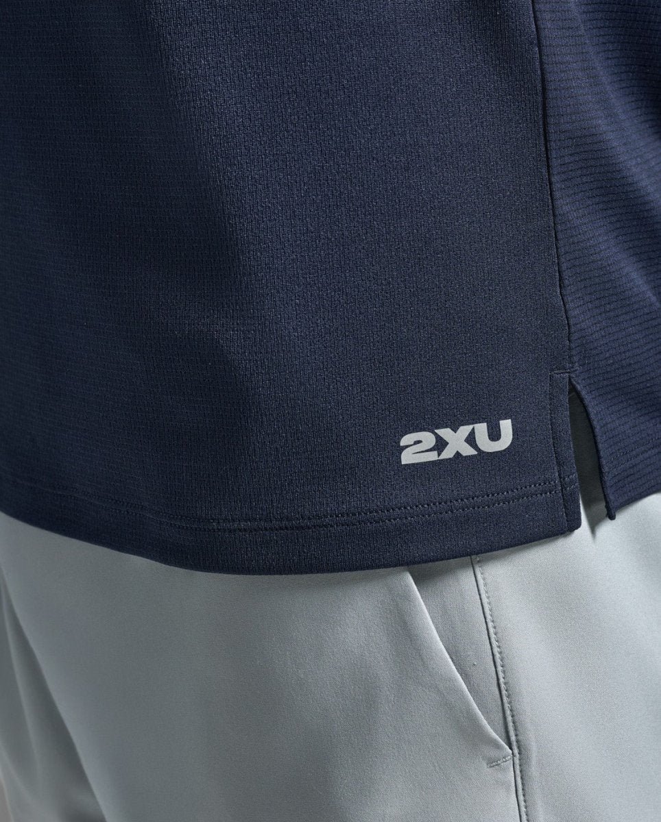 2XU - Aero Mesh Tank Laufshirt Herren - midnight/silver reflective - 2X-MR7440A-MDN/SRF-XS - Sportbrands24