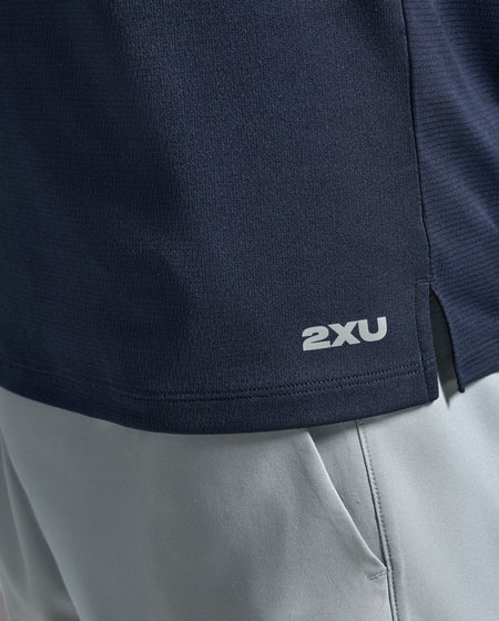 2XU - Aero Mesh Tank Laufshirt Herren - midnight/silver reflective - 2X-MR7440A-MDN/SRF-XS - Sportbrands24