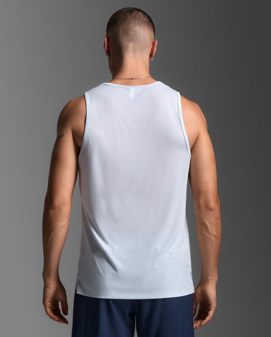 Aero Mesh Tank Laufshirt Herren - moonstone/black reflective