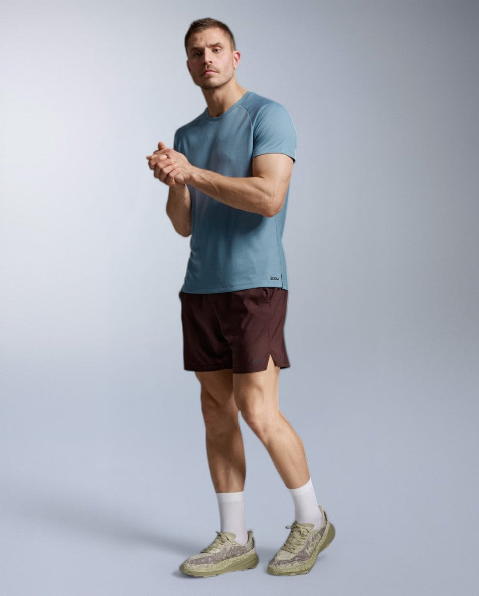 2XU - Aero Mesh Tee Laufshirt Herren - blue shade/black reflective - 2X-MR7441A-BSH/BRF-XS - Sportbrands24