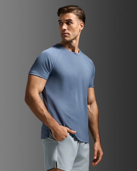 2XU - Aero Mesh Tee Laufshirt Herren - indigo/black reflective - 2X-MR7441A-IND/BRF-XS - Sportbrands24