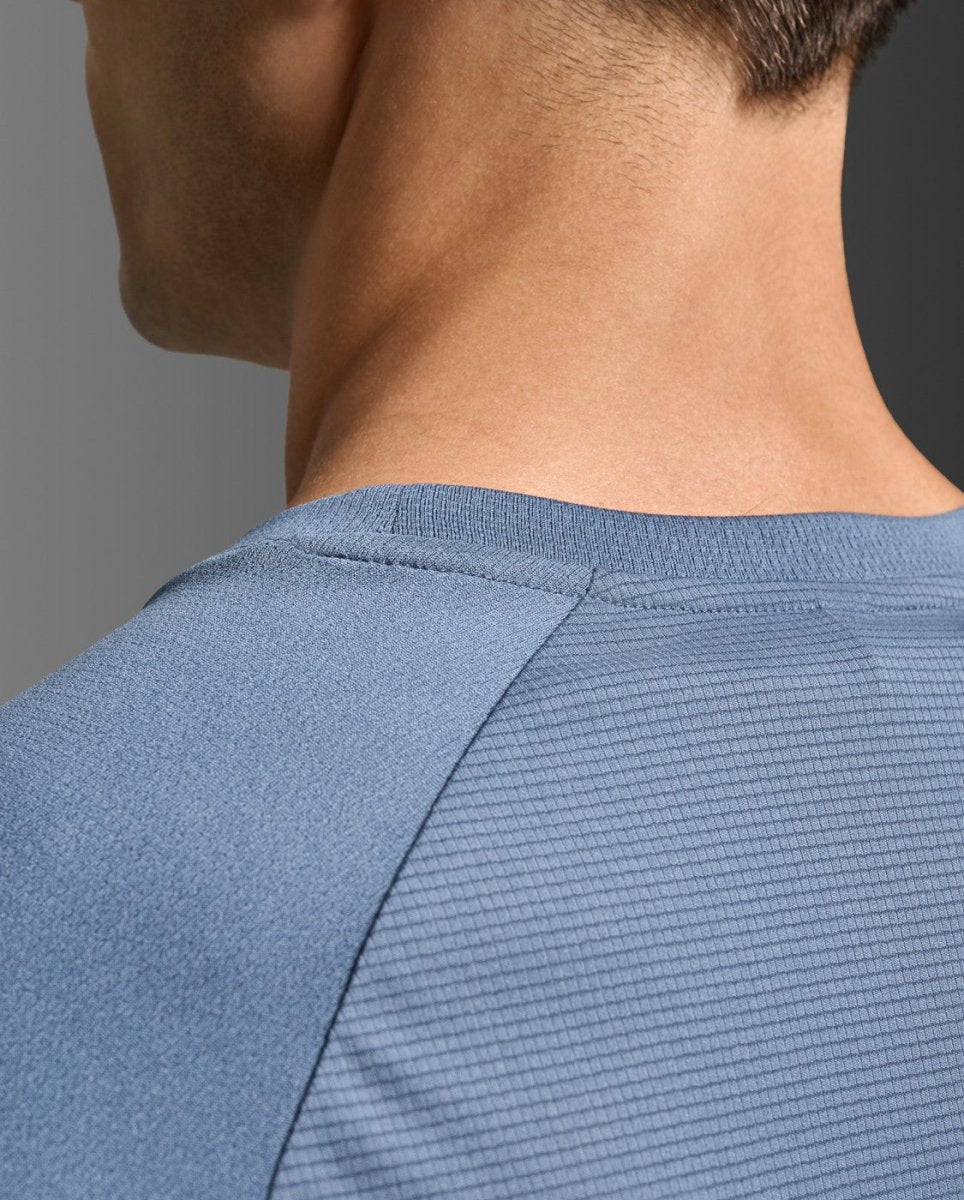 2XU - Aero Mesh Tee Laufshirt Herren - indigo/black reflective - 2X-MR7441A-IND/BRF-XS - Sportbrands24