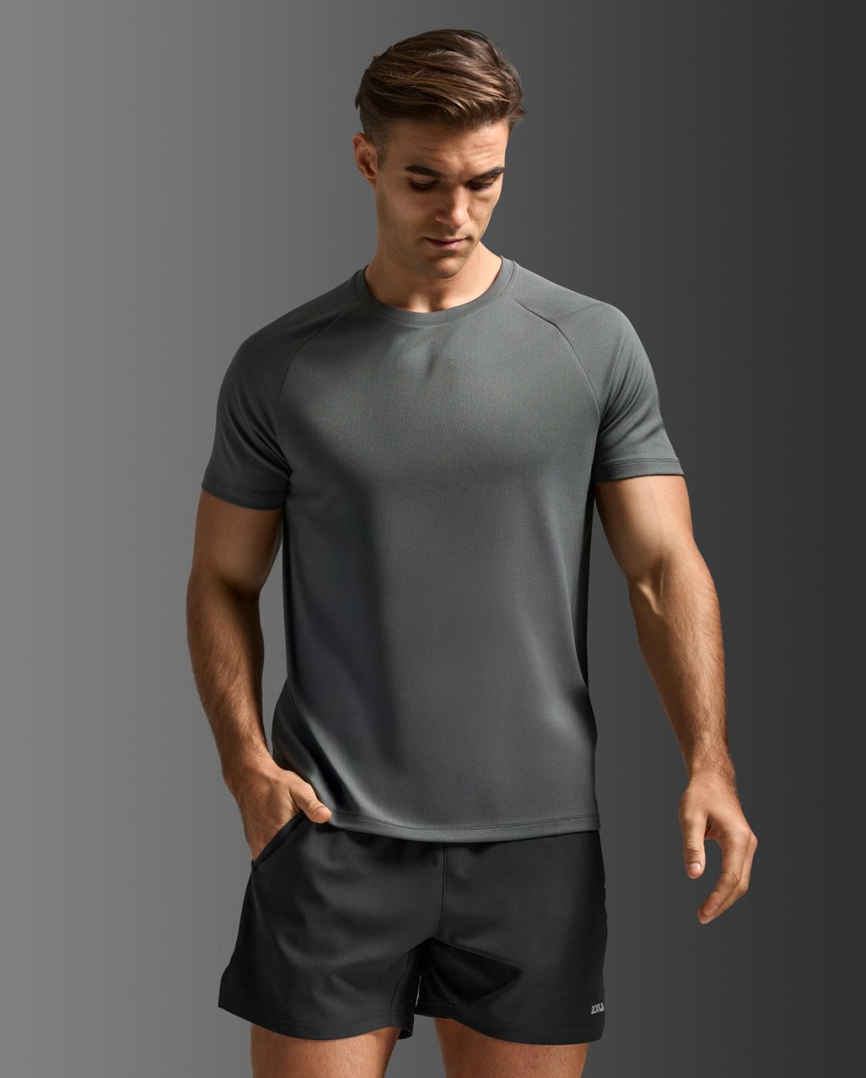 2XU - Aero Mesh Tee Laufshirt Herren - jupiter/black reflective - 2X-MR7441A-JUP/BRF-XS - Sportbrands24