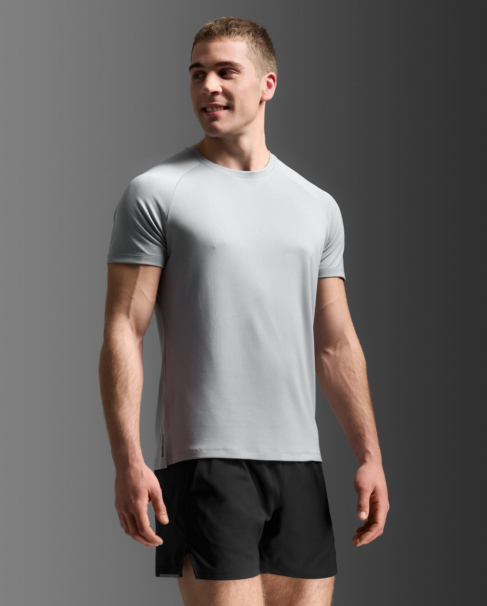 Aero Mesh Tee Laufshirt Herren - weathervane/black reflective